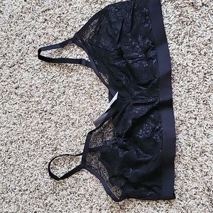Torrid black lace sheer bralet
